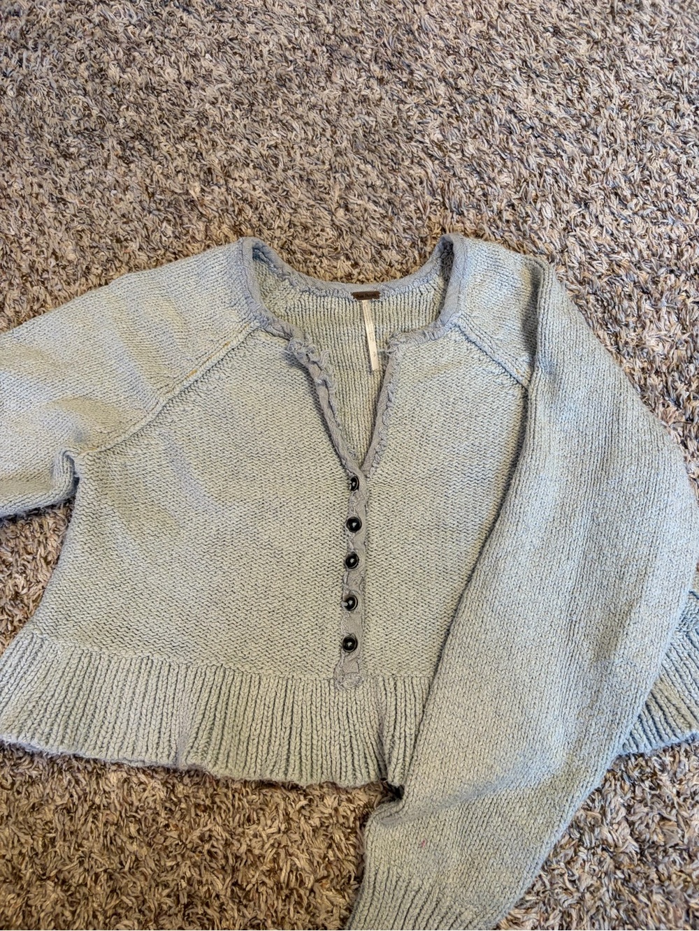 Free People Sweetheart Henley Sweater In Dusk